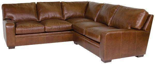 Benjamin Designer Style Contemporary Leather Sectional - As .