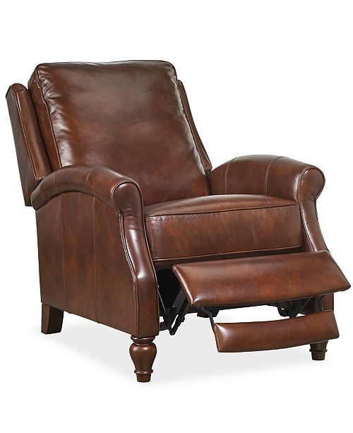Furniture Leeah Leather Pushback Recliner & Reviews - Recliners .