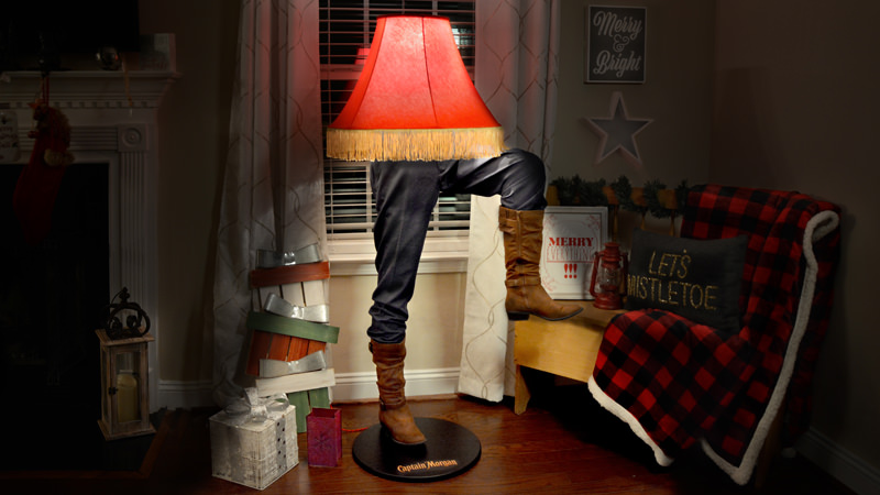 Captain Morgan Is Selling A "Christmas Story" Inspired Leg Lamp .