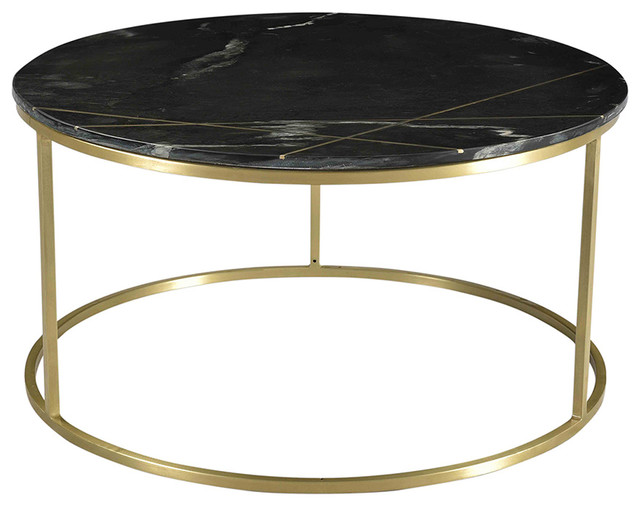 Zoe Black Marble Coffee Table - Contemporary - Coffee Tables - by .