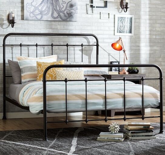 Bed Frame for Queen Size Beds Iron Bed Frames Metal Headboards and .