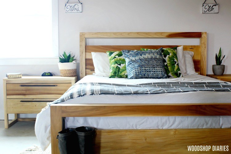 DIY Modern Bed Frame--How to Build it in 7 Easy Step