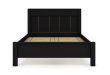 Luxor Oswego Black Queen-Size Modern Bedframe with Headboard .
