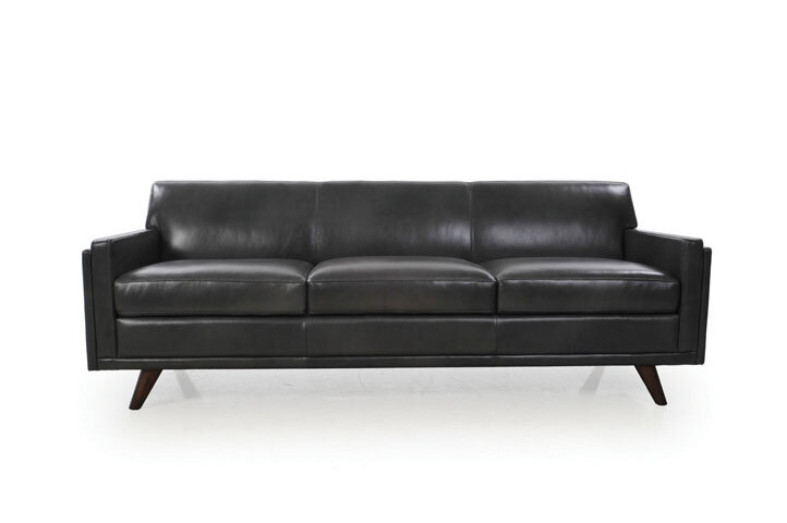 Corrigan Studio Ari Genuine Leather Modern Leather Sofa & Reviews .