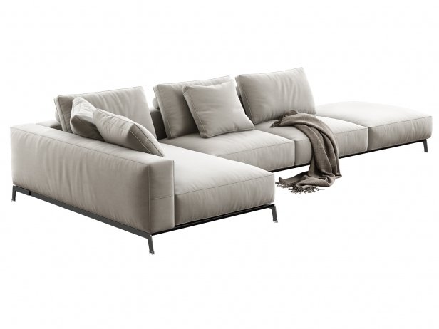 Ettore Modular Sofa 3d model | Flexform, Ita