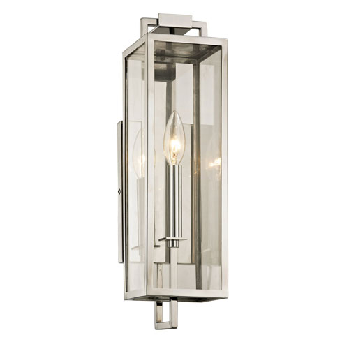 Mill & Mason Beatty Polished Stainless One Light Outdoor Wall .