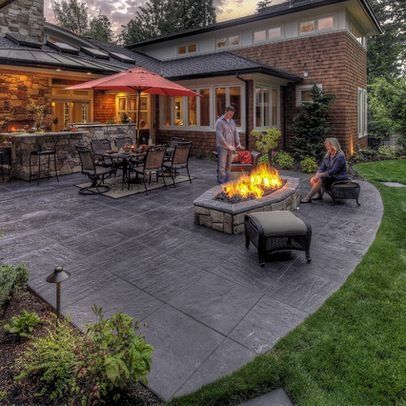 Patio stamped concrete patio Design Ideas, Pictures, Remodel and .