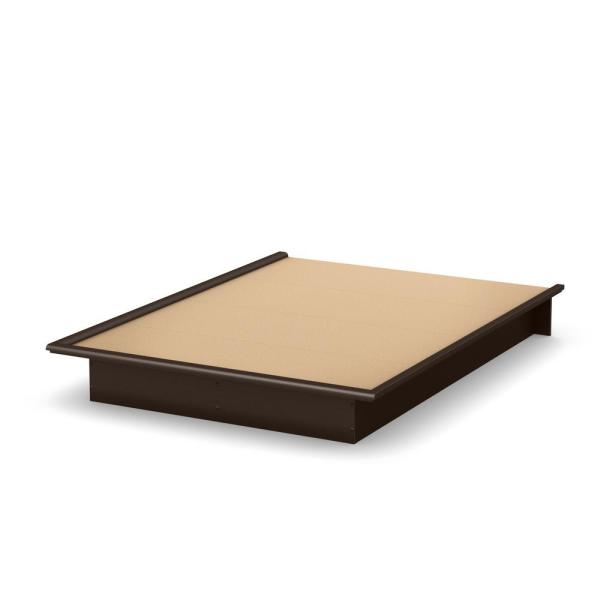 South Shore Step One Queen-Size Platform Bed in Chocolate 3159233 .