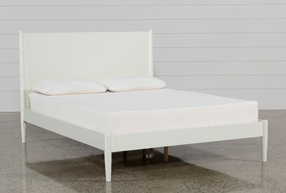 Alton White Full Platform Bed | Living Spac