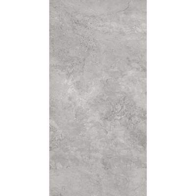 City Gray 12-in x 24-in Glazed Porcelain Stone Look Floor Tile at .