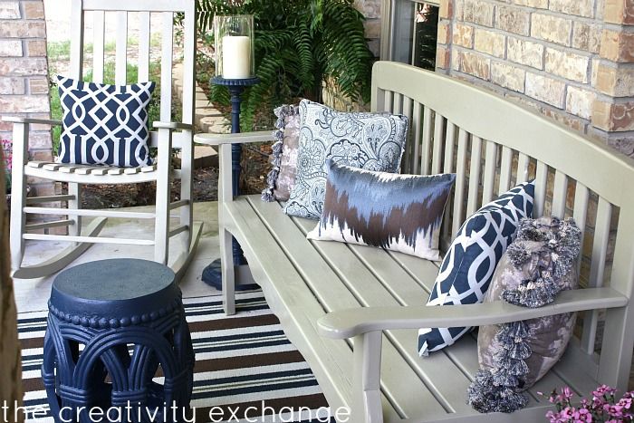Front Porch Revamp- How to Spray Paint Outdoor Furniture | Porch .