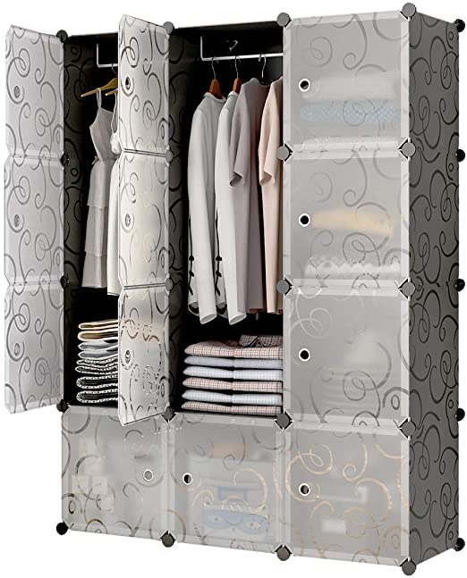 Amazon.com: KOUSI Portable Closet Clothes Wardrobe Bedroom Armoire .