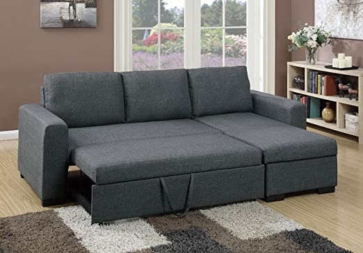 Amazon.com: 1PerfectChoice Modern 2 pcs Sectional Sofa Pull-Out .