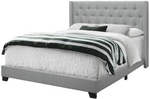 Monarch Specialties Grey Queen Bed Frame at Lowes.c