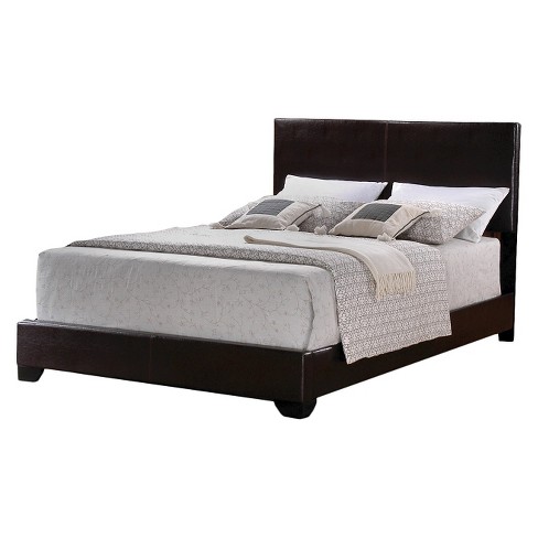 Archer Faux Leather Bed Frame (Queen) Black - Home Source .