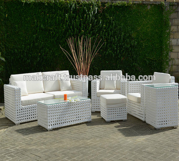 White Wicker Rattan Garden Sofa Set Outdoor Furniture - Patio Pe .