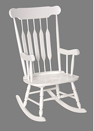 Amazon.com: Adult Solid Wood Rocking Chair White: Kitchen & Dini