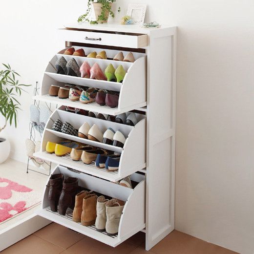 The perfect grab-and go shoe rack for me! | Dorm room storage .