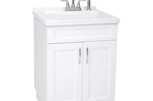 Transform 21.45-in x 24.21-in 1-Basin White FreestAnding Abs .