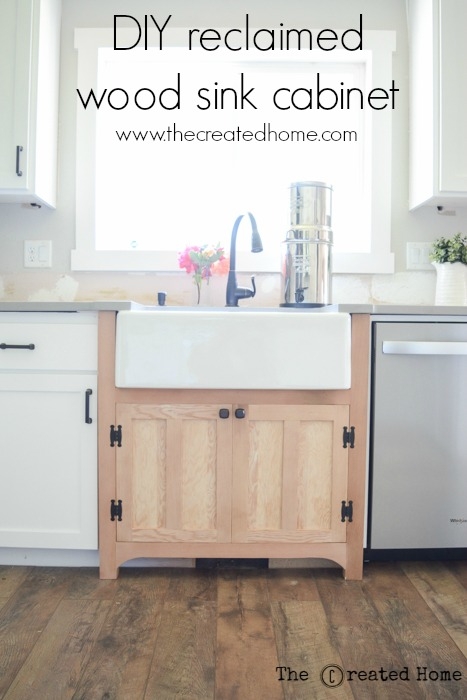 How to add vintage charm with a DIY reclaimed wood sink cabinet .