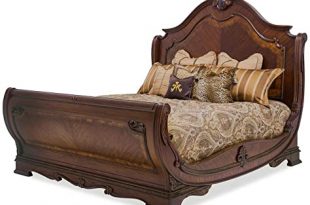 Amazon.com: Aico Amini Bella Veneto Queen Sleigh Bed in Cognac .