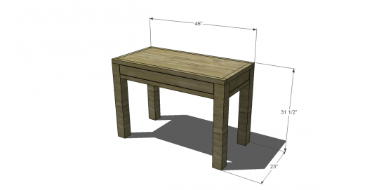 Free DIY Furniture Plans to Build a Dawson Small Desk - The Design .