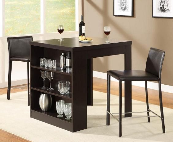 Small Dining Table with storage shelf | Dining table with storage .