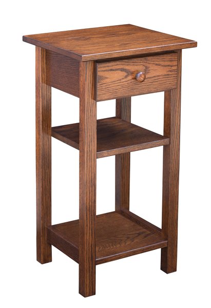 Small Mission Phone Stand End Table with Drawer from DutchCrafte