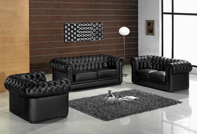 15 Classy Leather Sofa Set Desig