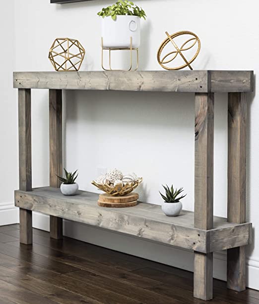 Amazon.com: Rustic Luxe Large Wooden Sofa Table by Del Hutson .
