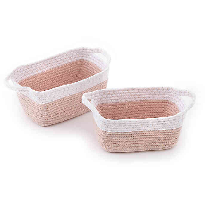 Levtex Baby® Aurora Storage Baskets in Pink/Golden (Set of 2 .