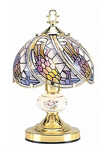 Amazon.com: OK Lighting OK-606-4G Touch Lamp with Tiffany Glass .