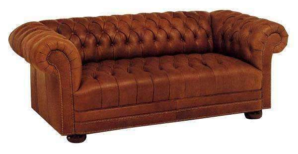 Chesterfield Sleeper Sofas - Quality 90 inch Tufted Leather Sofa B
