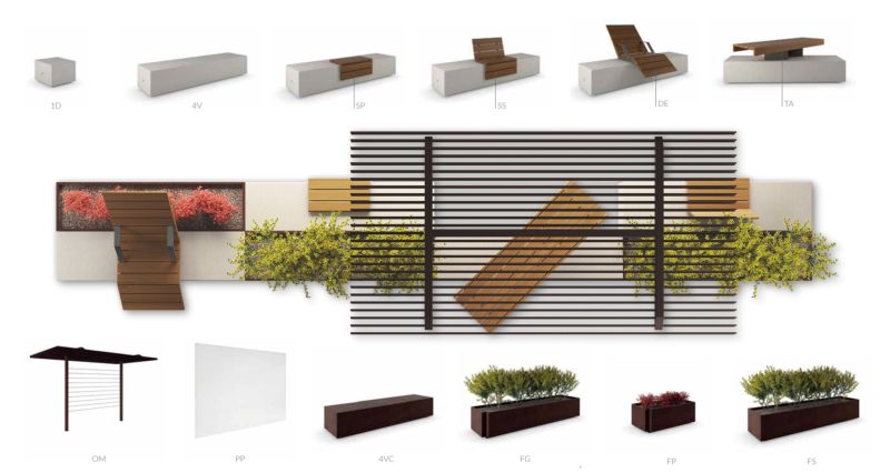 Metalco's modular urban furniture creates perfect urban environme