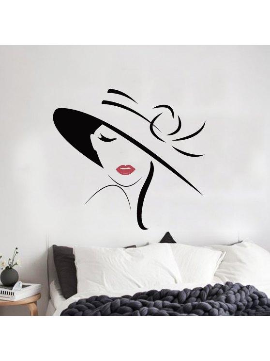 50% OFF] 2020 Vinyl Girl Wall Art Sticker For Bedroom In BLACK | ZAF