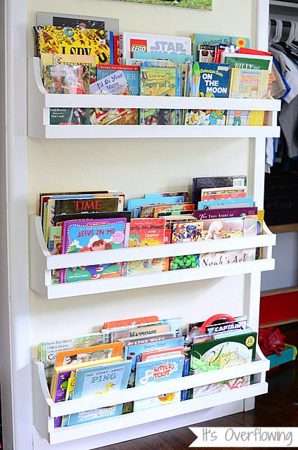 50 Clever DIY Bookshelf Ideas and Plans | Wall mounted bookshelves .