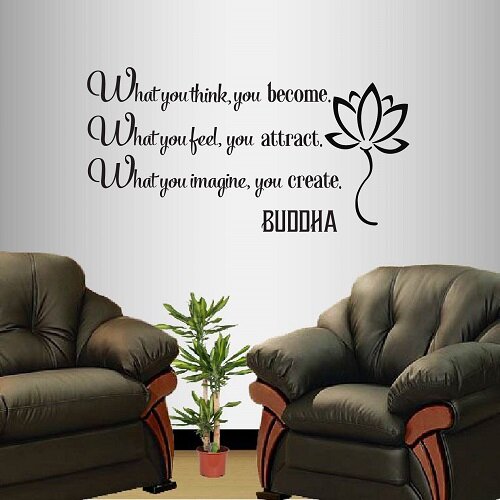 World Menagerie Buddha Quote What You Think You Become Wall Decal .