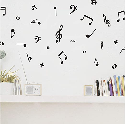 Amazon.com: ARTTOP Musical Note Wall Decals Music Wall Stickers .