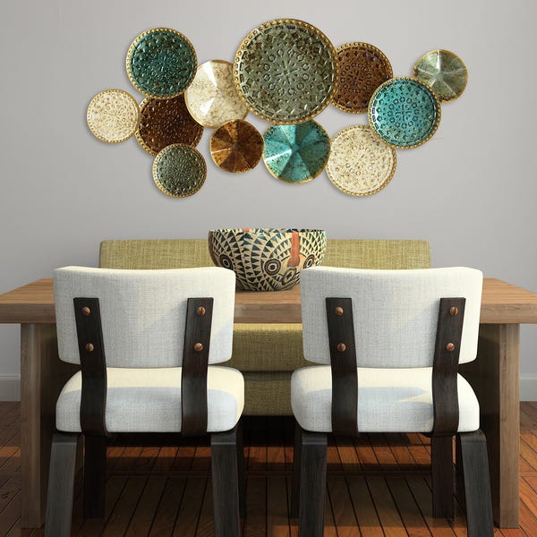 Shop The Curated Nomad Mel Home Multicolor Metal Plates Wall Decor .