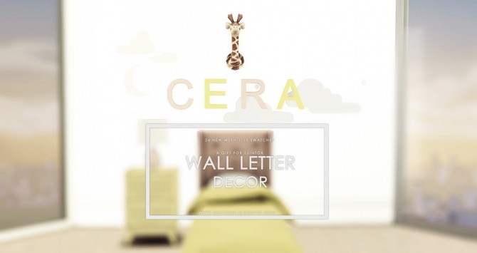 Wall Letters Decor at Onyx Sims » Sims 4 Updat