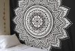Amazon.com: Madhu International Black White Mandala Tapestry .