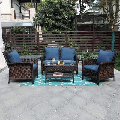 Blue, Wicker Patio Furniture | Find Great Outdoor Seating & Dining .
