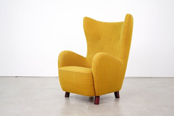 Danish Wing Chair by Mogens Lassen, 1940s for sale at Pamo