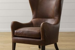 Garbo Leather Wingback Chair + Reviews | Crate and Barr