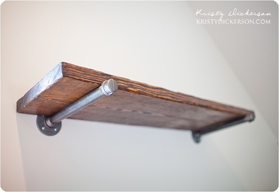 Reclaimed Wood Wall Shelves with Metal Brackets - KnockOffDecor.c