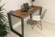 Rustic Wooden Desk Made From Reclaimed Scaffold Boards & | Et